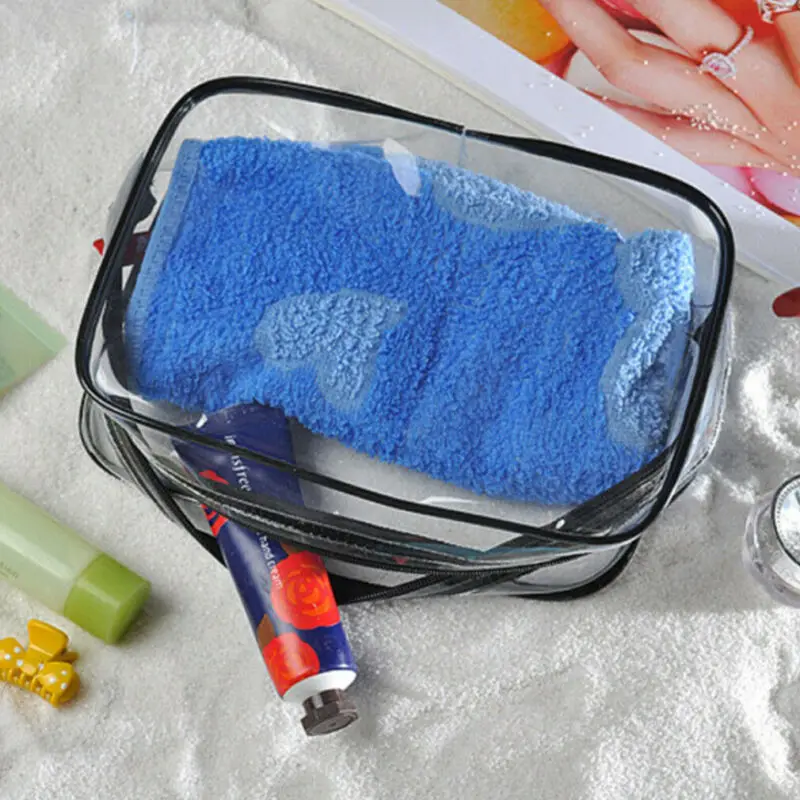 

Fashion Women Men Travel Cosmetic Skin Care Organizer PVC Transparent Makeup Bag