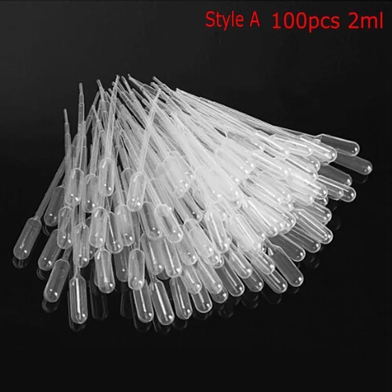 

100Pcs 0.2/0.5/1/3/4ML Pipettes Plastic Disposable Graduated Pasteur Pipette Dropper Polyethylene Makeup Tools laboratory tools