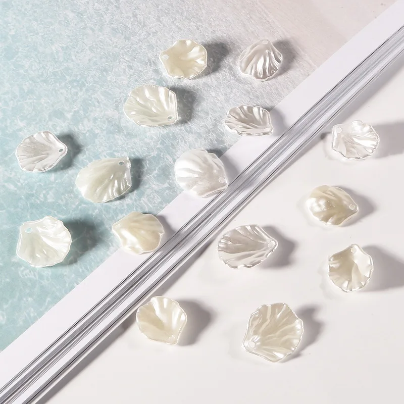 Новинка подвеска из АБС пластика в виде ракушки пиона цветов лепестков