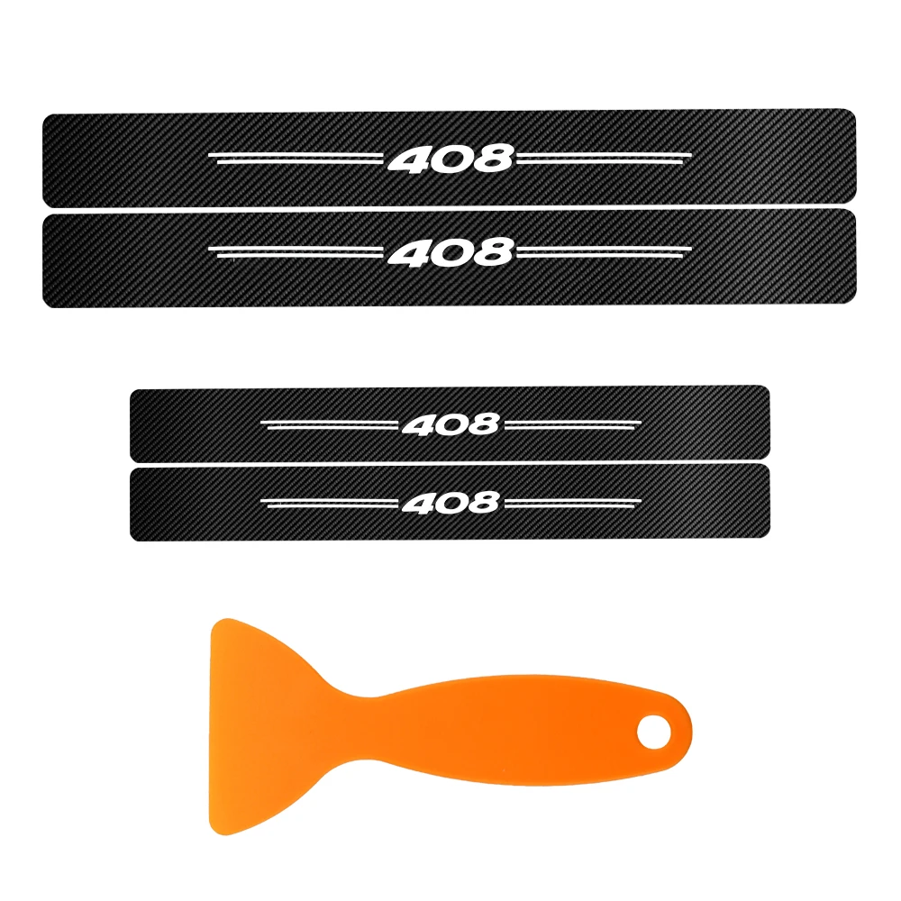 FORAUTO 4 шт. Накладка на порог автомобиля наклейка против царапин защитная