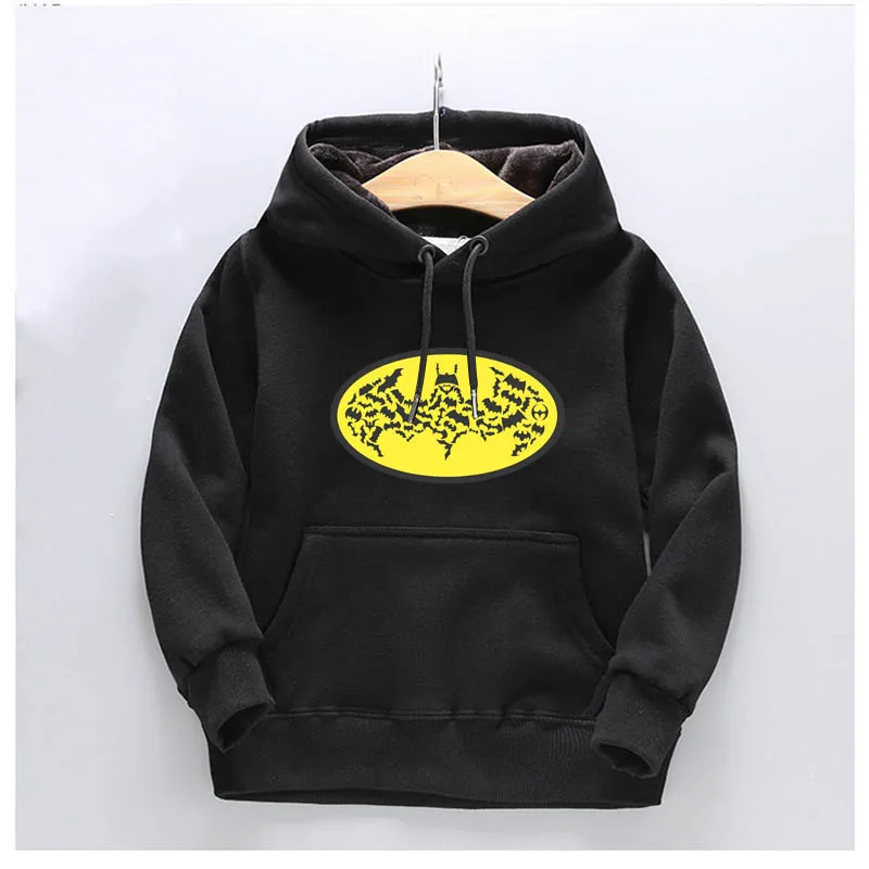 Hoodies 4 Популярные детские толстовки с капюшоном толстовки с милым принтом Бэтмена для мальчиков и девочек осенне-зимняя одежда утепленная повседневная детская одежда Sudadera Capucha - Цвет: Hoodies 4