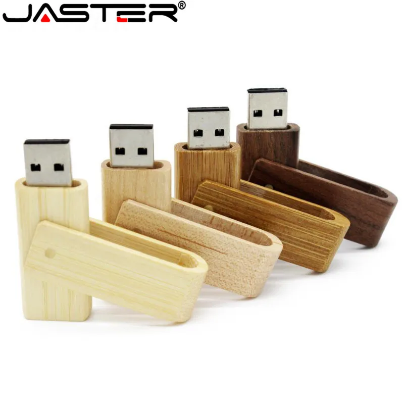 JASTER (10 шт. бесплатный логотип) деревянный поворотный usb 2 0 disck флэш накопитель