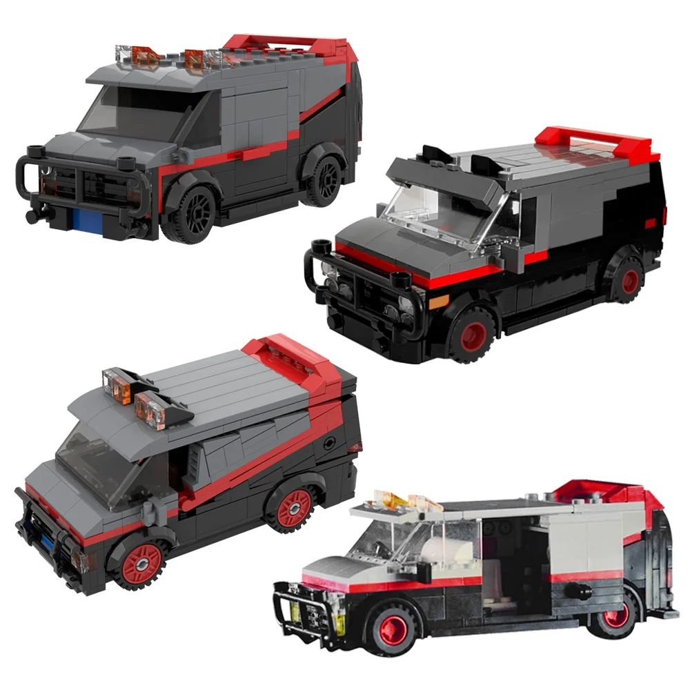 Классический TV A Team GMC Vandura Van технический автомобиль MOC 20604 SWAT команда грузовик