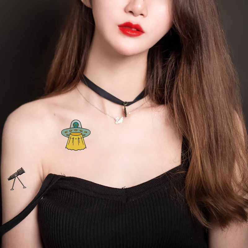 Детская Татуировка Вселенная Космос космический человек ракета звезда наклейка