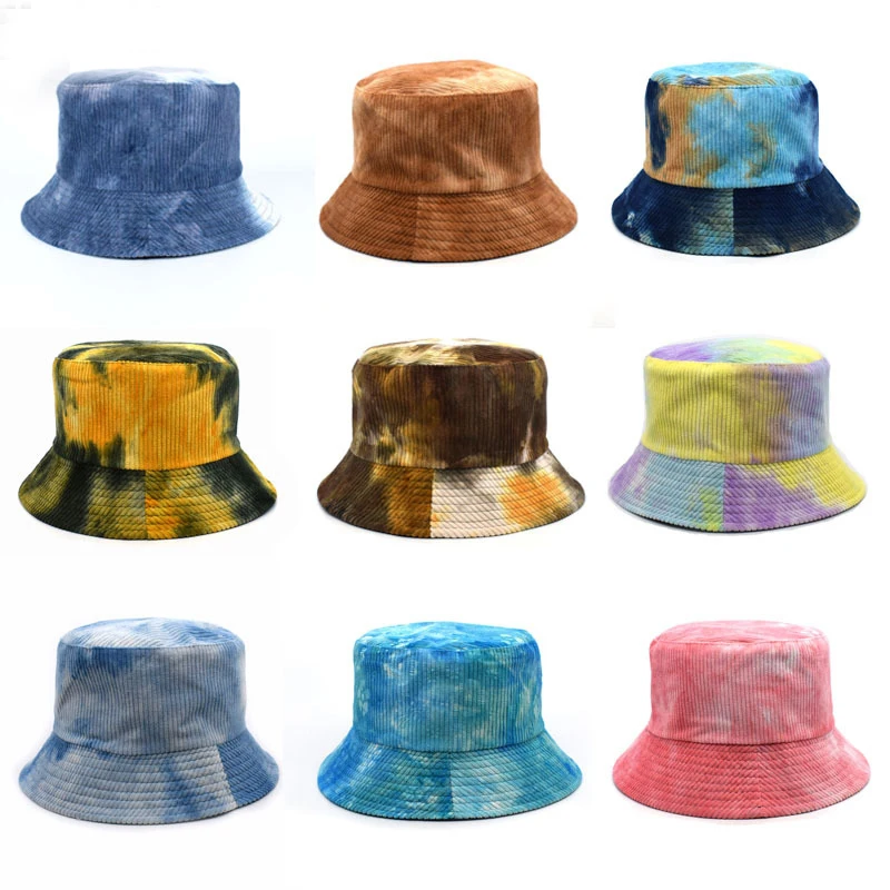 

Autumn and Winter Plain Bucket Hat Fashion Double-Sided Corduroy Women's Fisherman Cap Sun Hat
