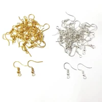 1819mm 501002005001000pcs hook for copper earring clip jewelry making diy accessories findings