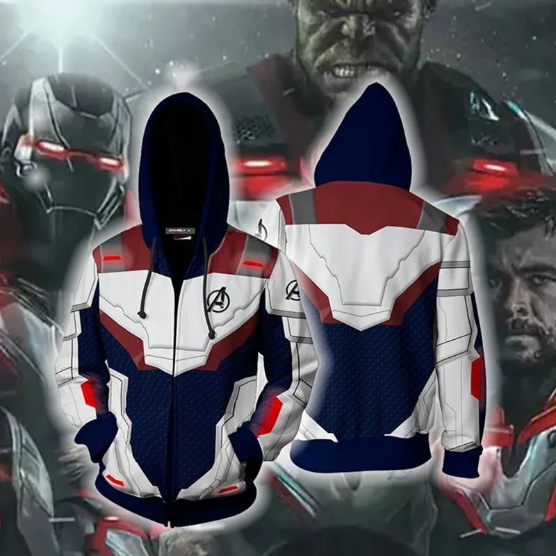 Мстители 4 завершающей Толстовка квантовой сфере Косплэй костюмы худи толстовки