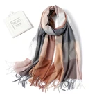 Роскошный женский клетчатый шарф, кашемировые шарфы с имитацией кисточок, женские шали из фуляра, хиджаб, повязки на голову, Пашмина, Bufanda