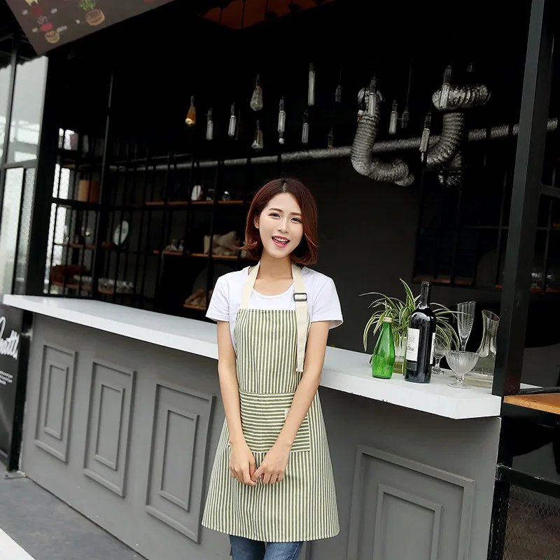 Новинка модный регулируемый Фартук для кухни из хлопка и льна женщин мужчин