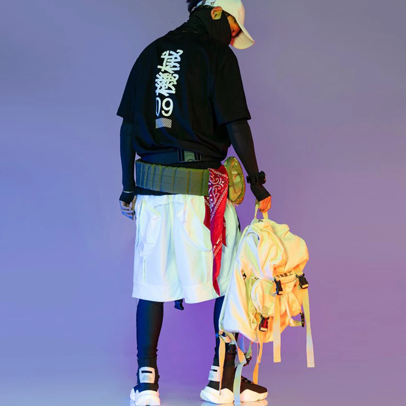 Pаспродажа Шорты-карго BYBB'S DARK Techwear мужские в стиле хип-хоп, модные тактические свободные короткие штаны, джоггеры черного цвета, уличная одежда, лето 2020