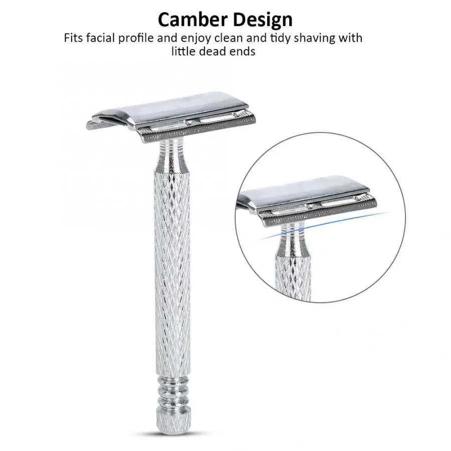 Безопасная бритва Мужская классическая с двойными краями безопасная для бороды