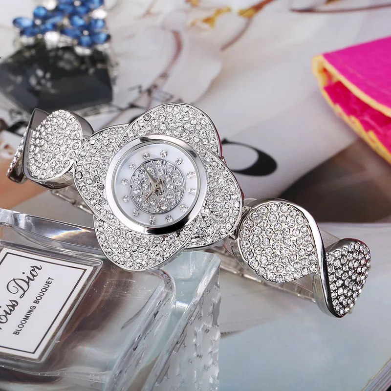 

Women's Watch Fashion Automatic Quartz Watch Flower Dial Dial Diamond Fine Designer Wrist Watch Relojes Para Mujer Reloj Mujer