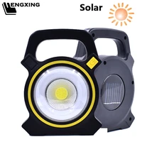 portable led flood working light 30w solar charge built in battery outdoor garden spot rechargeable lamp camping bulb flashlight