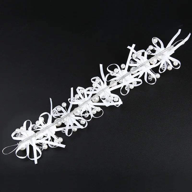 Детская корона для девочки 2021 принцесса цветочная нашивка для младенцев и малышек, головной убор на День рождения и свадьбу, аксессуары для стрижки белые.