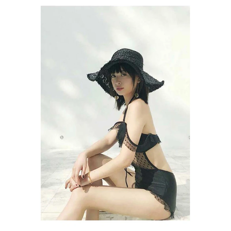 Женский купальник 2020 1 шт. женский пляжный большого размера с надписью паутина