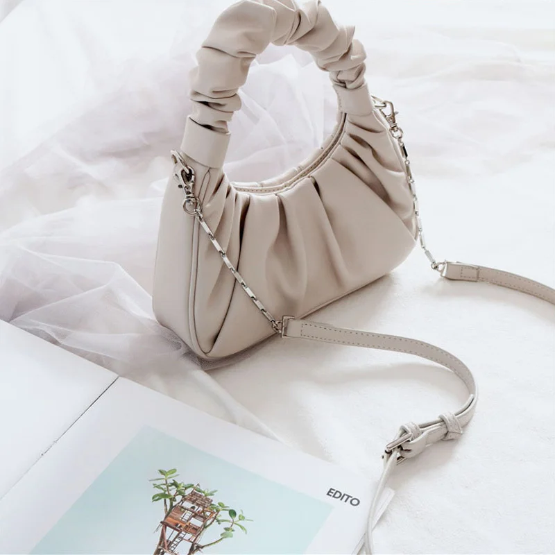 

Ladies 2020 Fashion Hand Bags Genuine Leather Silver Chains Crossbody Bags for Women Luxury Handbags Women Bags Designer Totes