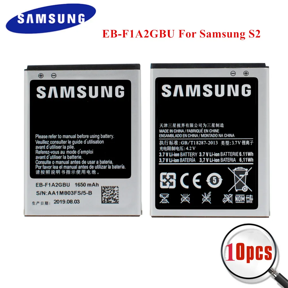 

10pcs Original Batteries EB-F1A2GBU for Samsung Galaxy S2 GT-i9100 i9108 i9103 i9105 I777 i9188 i9050 i9100G i9100T Wholesale