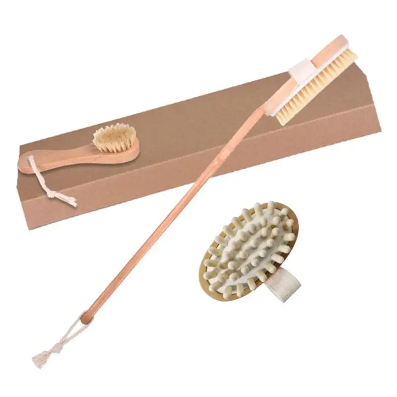 3 шт. новая деревянная щетка для тела набор щетины сухой Дерево Кожа мягкая из