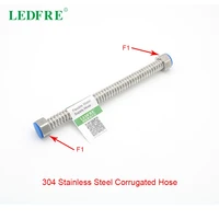 ledfre f1f 1 stainless steel corrugated drain hose for water heater connector plumbing bathroom pipe hot water tube lf16003