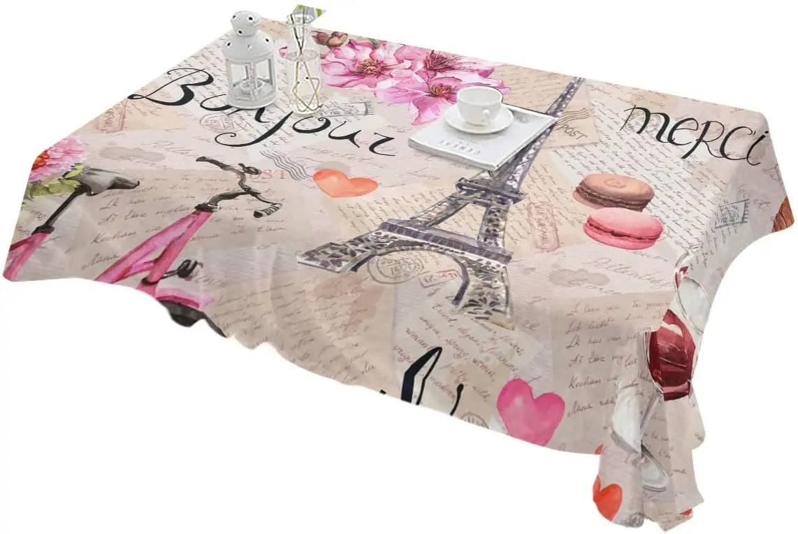 Скатерть для праздничного декора с изображением Французской Эйфелевой башни