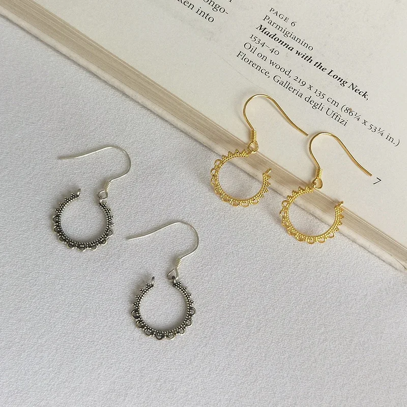 

Harlig sterling silver S925 earrings gold color and silver color allergy free fashion trendy jewelry