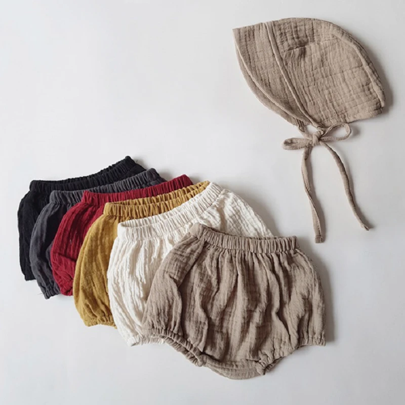 Мягкие шаровары для маленьких девочек новый комплект из муслина шорты с двойной