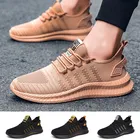 Кроссовки мужские легкие дышащие, модная повседневная обувь для бега, удобные, большие размеры