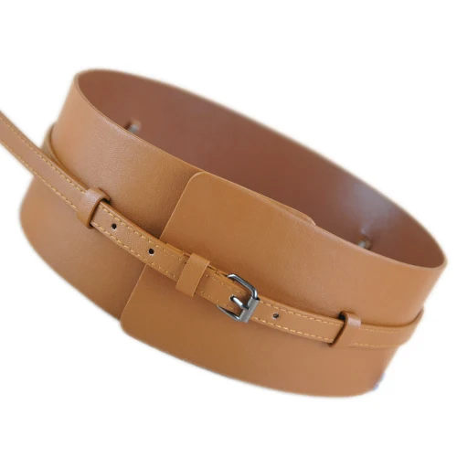 

New Fashion Women belts Ladies Wide Belt brown Faux Leather Causal Skinny Waistband black Strap Belt Dress Clothes Accessories