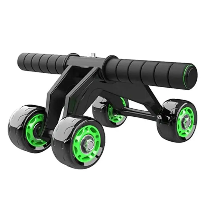 

AB Wheel Roller with Four Wheels and Foam Handles Fitness Equipment for Home Abdominal Workout And Core Training