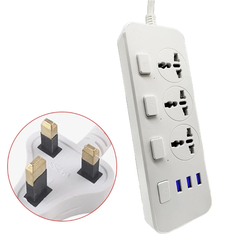 Регулируемый удлинитель с 3 розетками и USB портами|Удлинители электрические| |