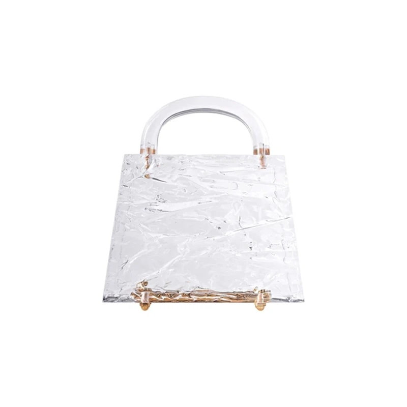 НОВАЯ шикарная прозрачная сумка-тоут однотонная акриловая вечерняя сумка