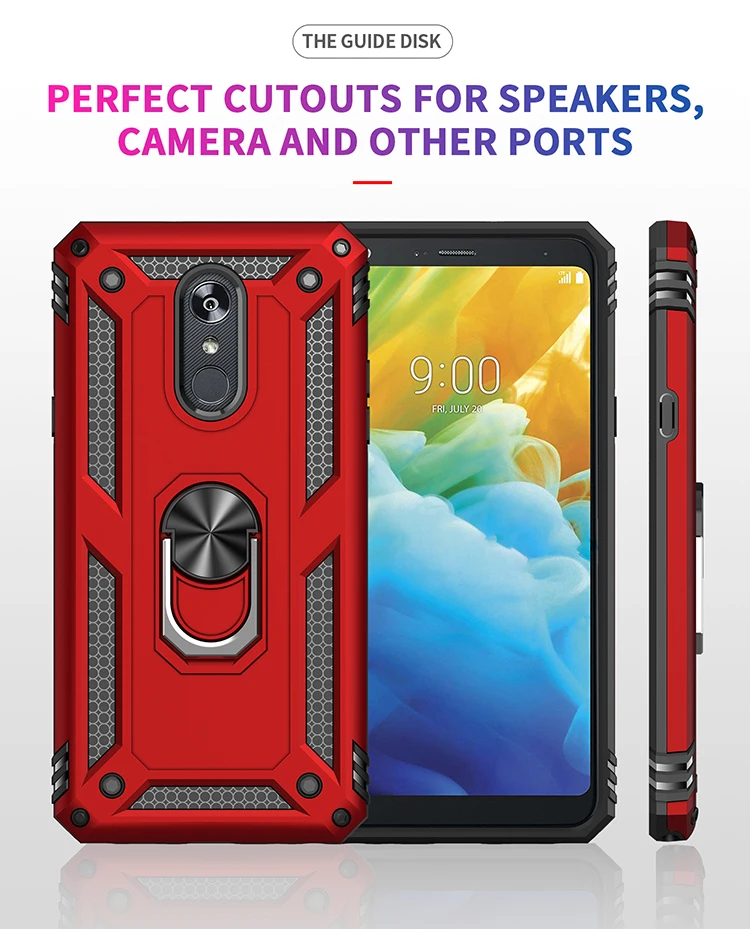 Противоударный прочный армированный чехол для Stylo 4 5 Aristo 2 3 K40 K50 палец магнитное кольцо жесткий держатель защитная задняя крышка чехол для телефона
