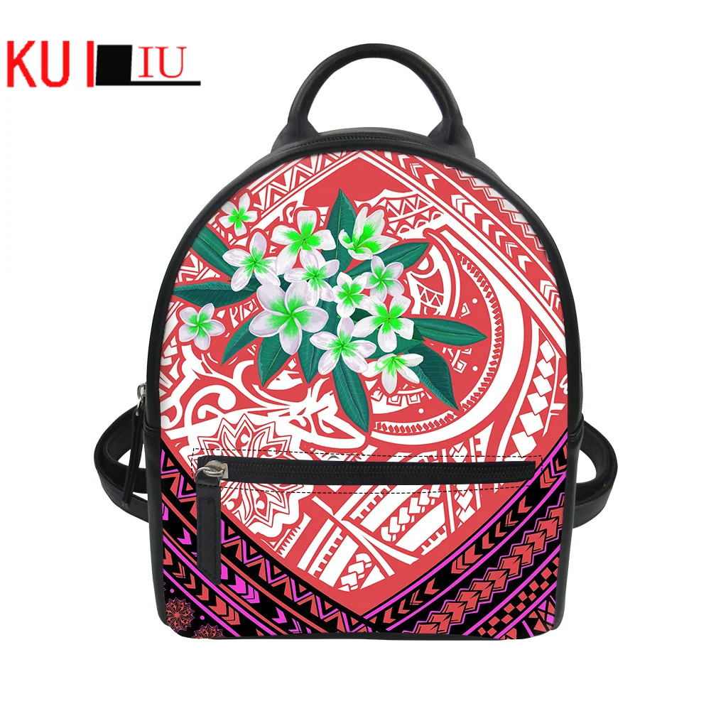 

Red Flowers Pattern Women Mini Backpack Durable Girl PU Leather Sack Female Casual Shoulder 3D Print Bag Personality Customized