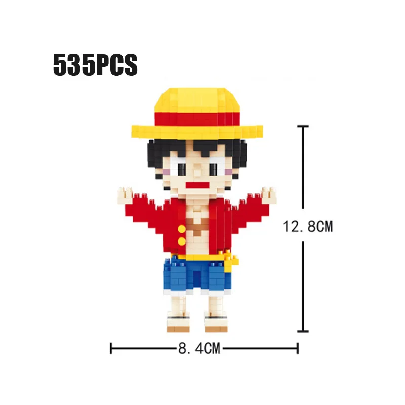 Японское аниме one piece micro diamond block Обезьяна D Luffy Portgas Ace Roronoa Zoro TONY Chopper пиратские