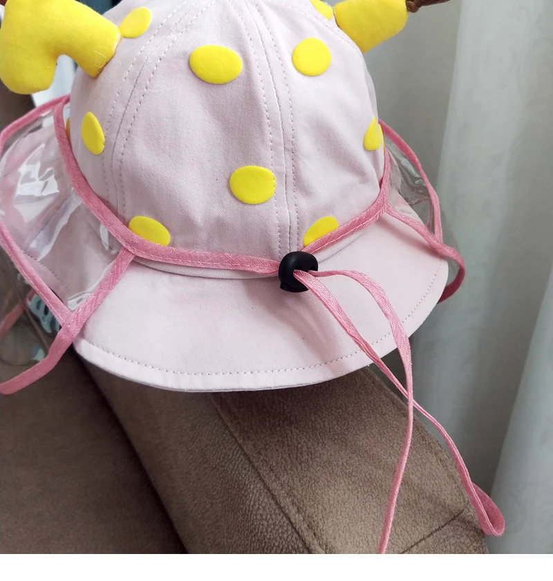 

Anti Droplets Baby Hat Summer With Face Shield Mask Anti-virus Children Bucket Hat Kids Boys Girls Cartoon Sunhat Cute Baby Hats
