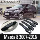 Черное Углеволокно для Mazda 8 MPV Mazda8 2007 2008 2009 2010 2011 2012 2013 2014 2015 2016, крышка ручки двери, автомобильные аксессуары