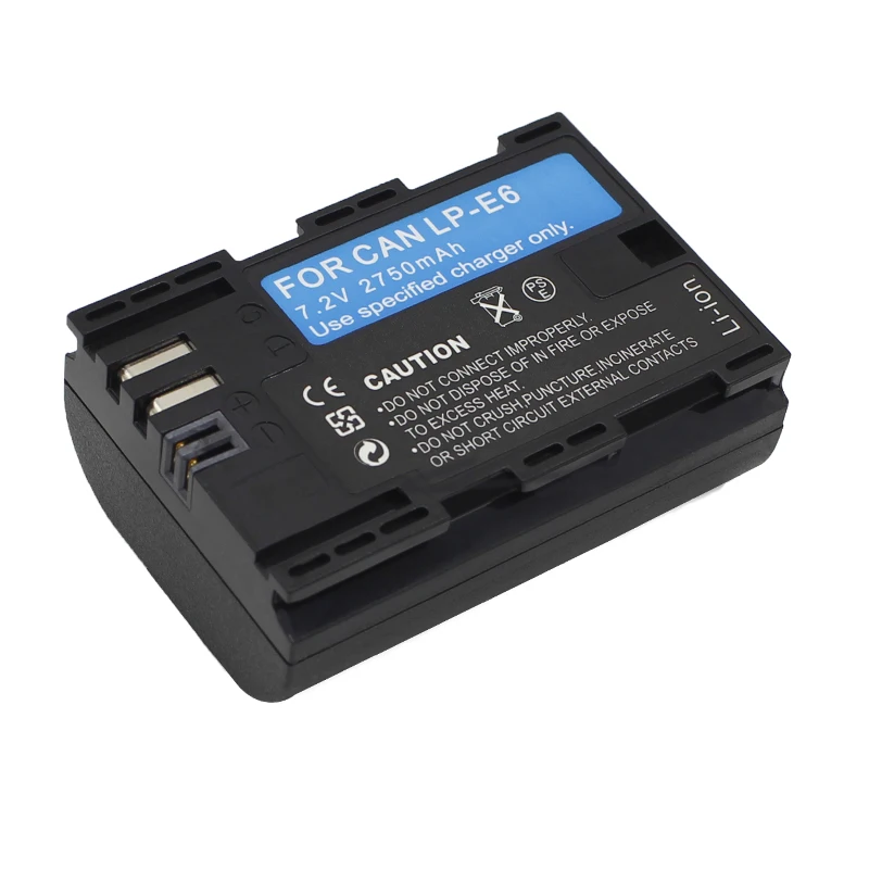 

1PC Real Capacity 2750mAh LP-E6 LP E6 LP-E6N Battery For Canon EOS 6D 7D 5DS 5DSR 5D Mark II IV 5D 60D 60Da 70D