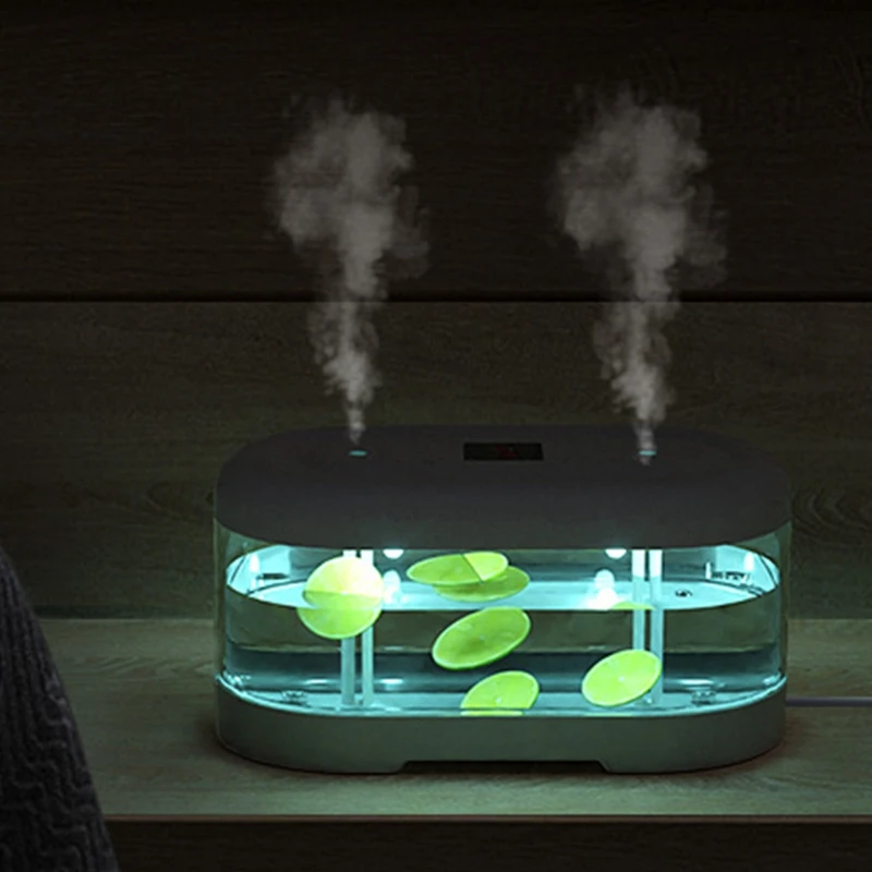 

Dual Sprays Cool Mist Humidifier 2L Visible Water Tank Quiet Ultrasonic Humidifiers for Bedroom Humidifiers for Babies