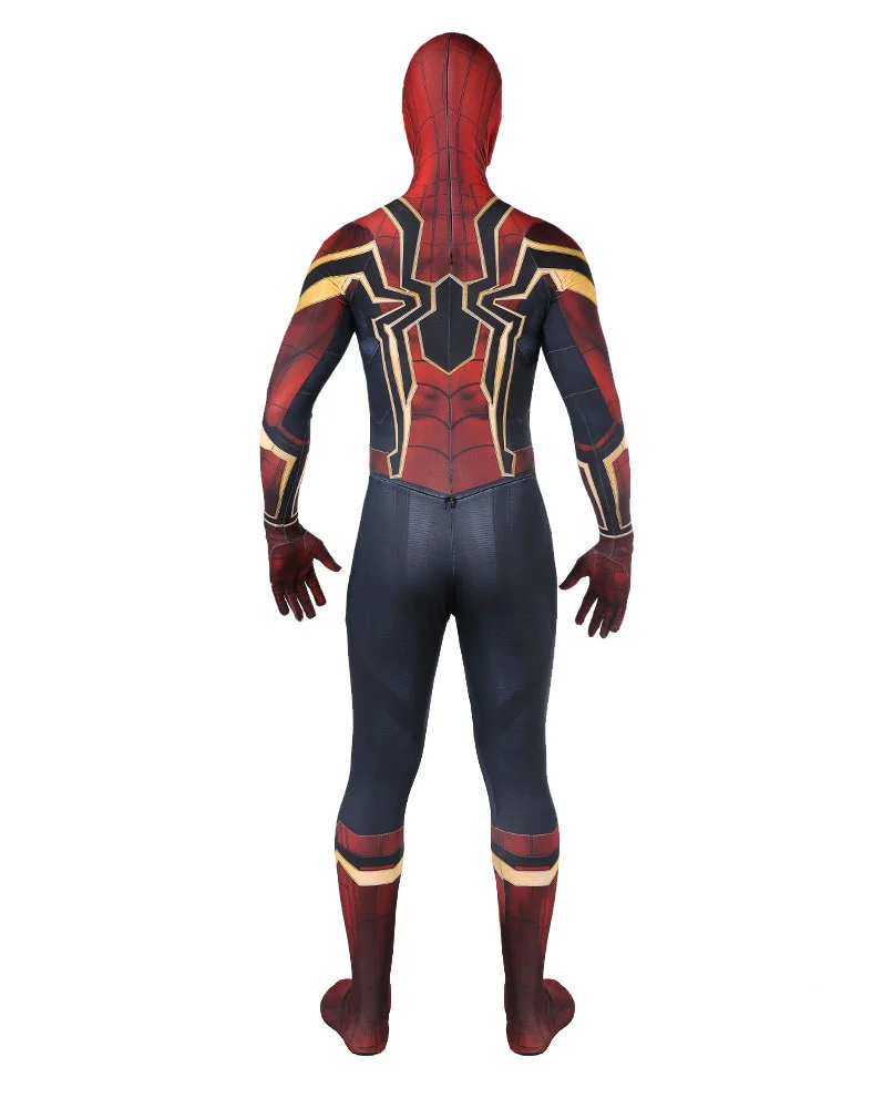 advanced version movie iron man spider costume cosplay 3d print spandex homecoming costume bodysuit halloween cosplay jumpsuit free global shipping