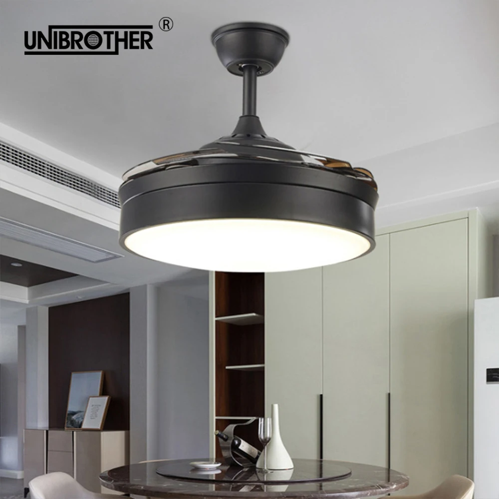 42 дюймовый светодиодный бесшумный потолочный вентилятор с дистанционным