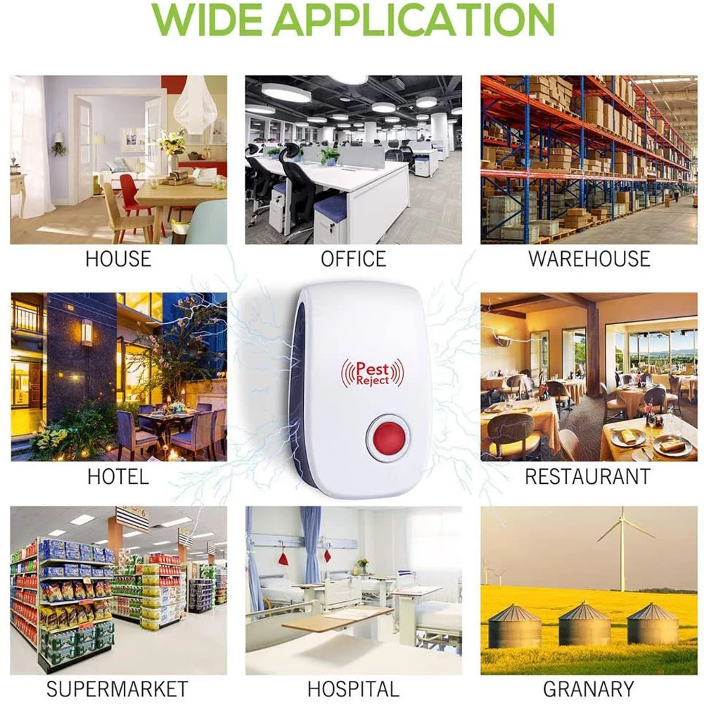 GO FOLLOW Mosquito Killer Lamp Rodent Control Indoor Cockroach Insect Ultrasonic Pest Repeller Electronic Repellent | Лампы и
