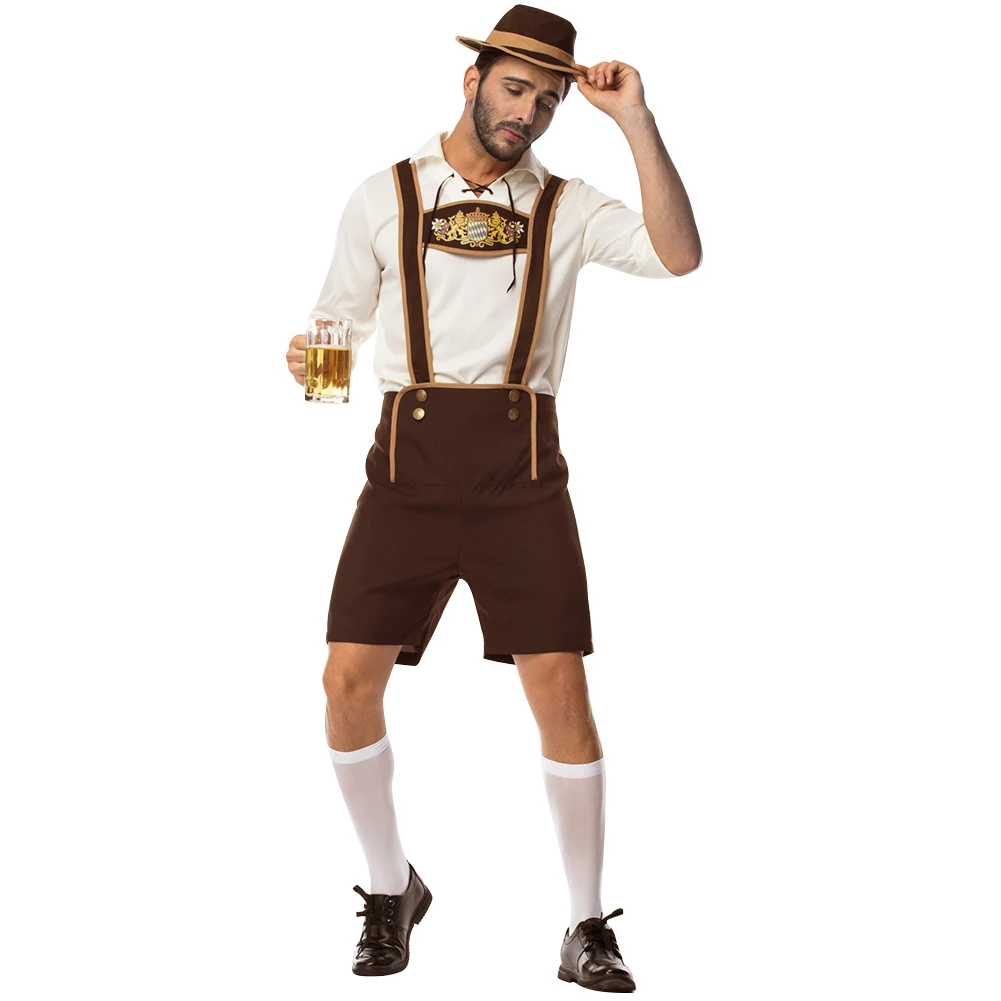 Мужской костюм комбинезон косплей для взрослых пивная праздничная одежда