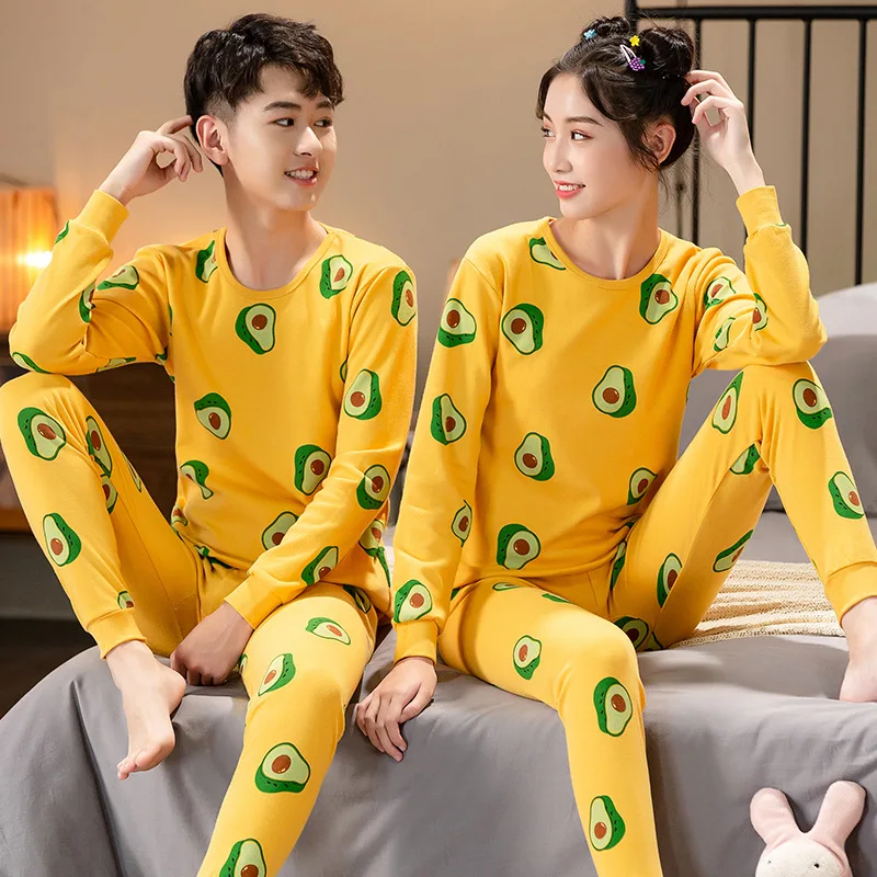 

Avocado Pajamas For Girls Boys Nightwear Spring Kids Sleepwear Full Sleeve Home Clothing Set Teenage Nightwear 15 16 17 18Years