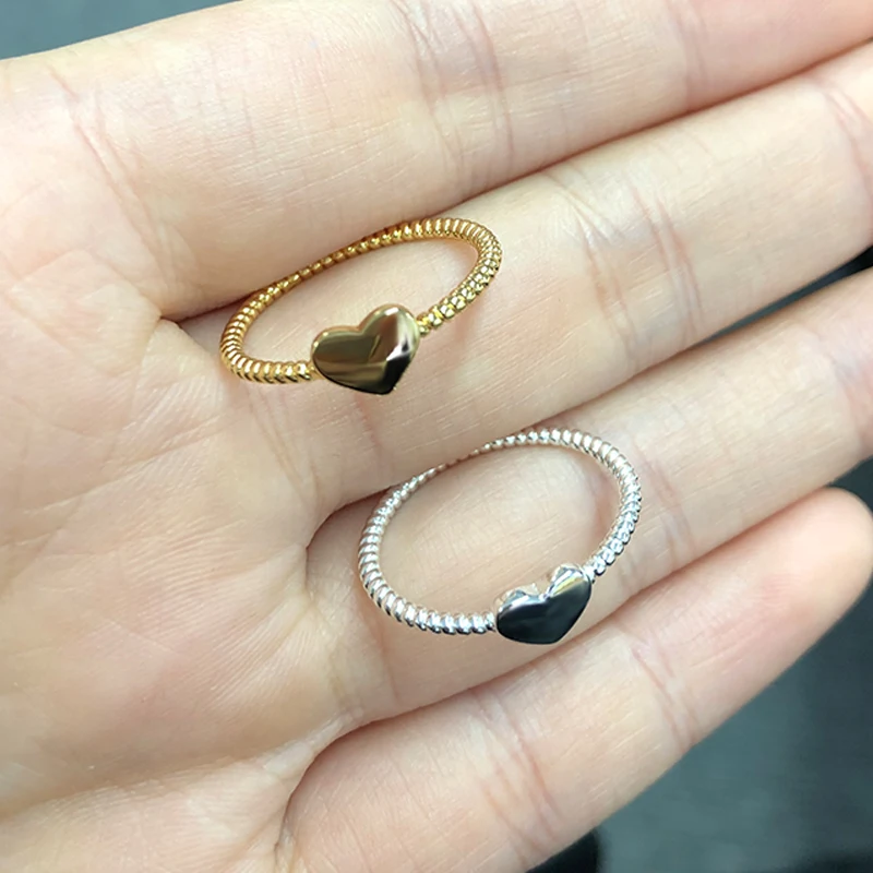 

Korean Retro Heart Rings For Women Cute Fashion INS Trend Wedding Anniversary Love Jewelry For Girls Bague Femme Charm Ring Gift