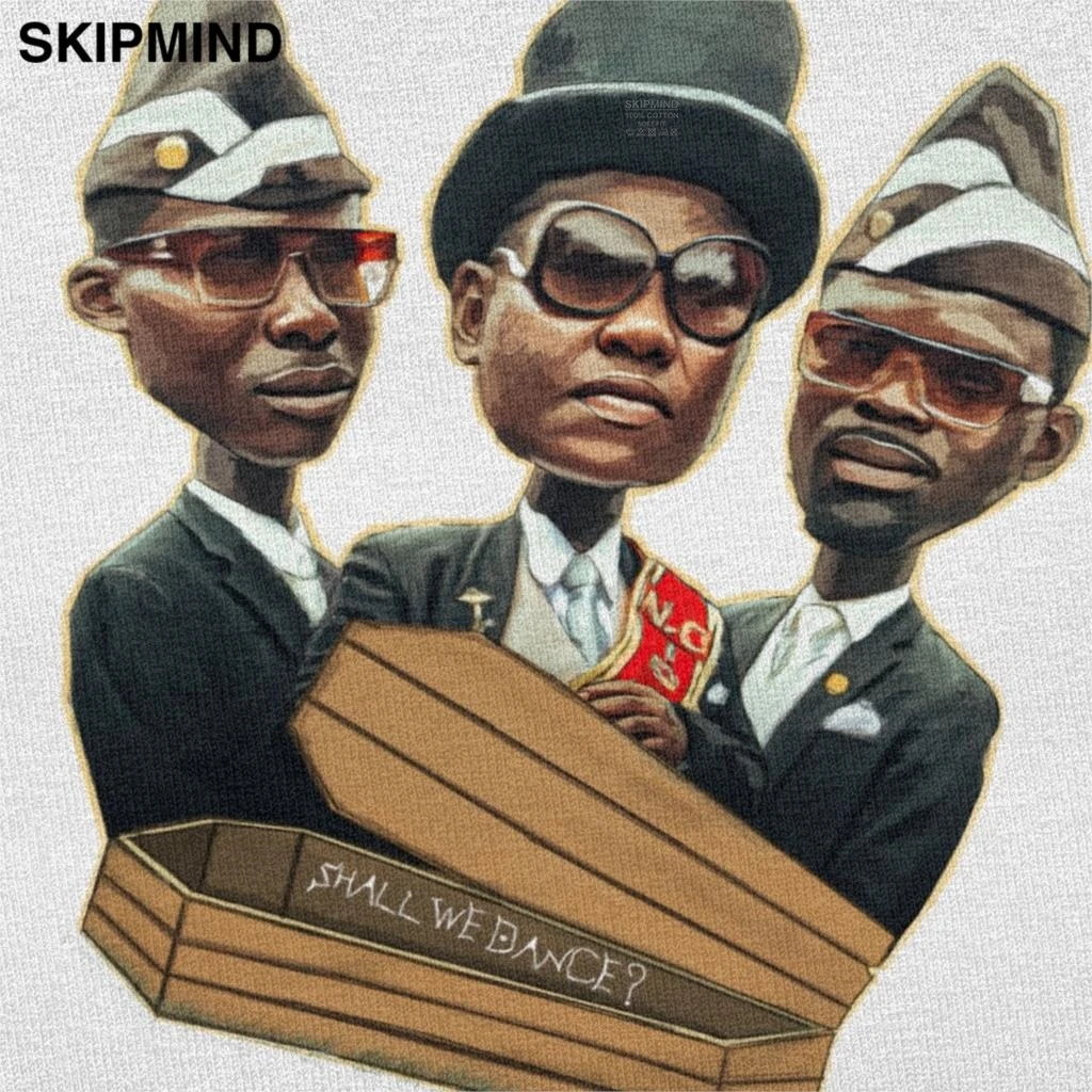 Футболка мужская Humor чистый хлопок круглый вырез короткий рукав для танцев гроба