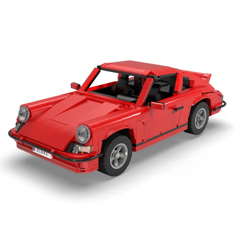 

Puzzle Building Block Assembly Retro Sports Car Quick Release Design Openable Door Suspension Shock Absorber Remote Control Toy