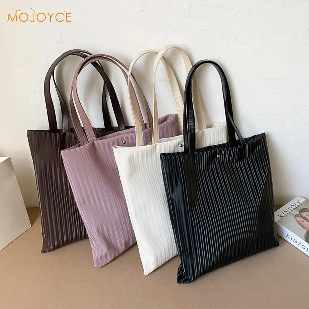 

Повседневная Женская плиссированная однотонная большая Вместительная дорожная сумка для покупок, кошелек, сумка через плечо из искусствен...