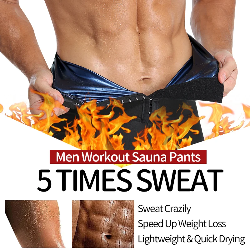 Slimming Body Shaper Men Tummy Control Shorts Lose Weight Man Thermal Sauna Sweat Half Pants Burns Fat Abdomen Reducer Fitness