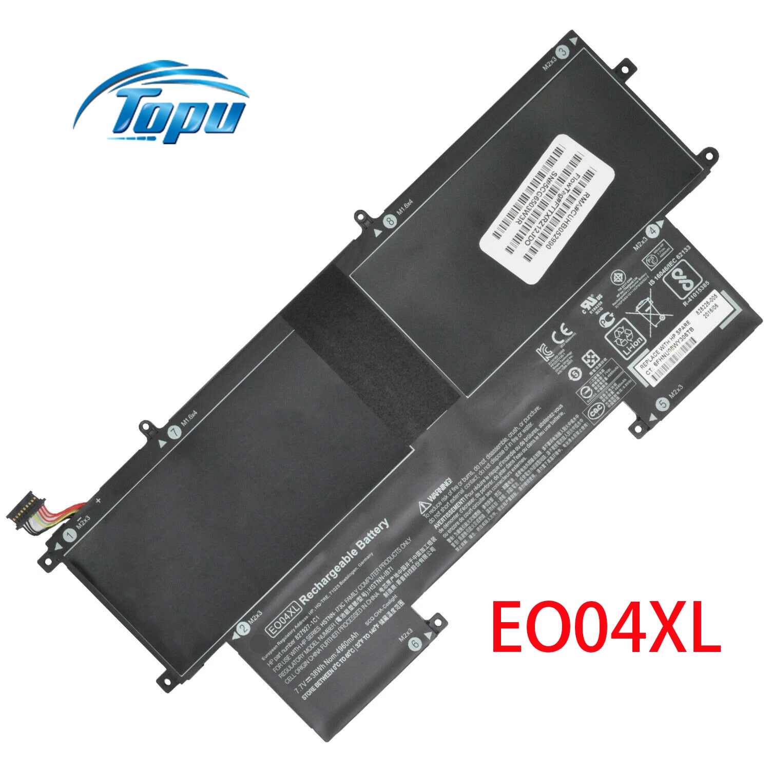 

Аккумуляторная батарея EO04XL для HP EliteBook Folio G1 EO04XL 827927-1B1 827927-1C1 828226-005 HSTNN-I73C EO04, 7,7 В, 38 Вт/ч