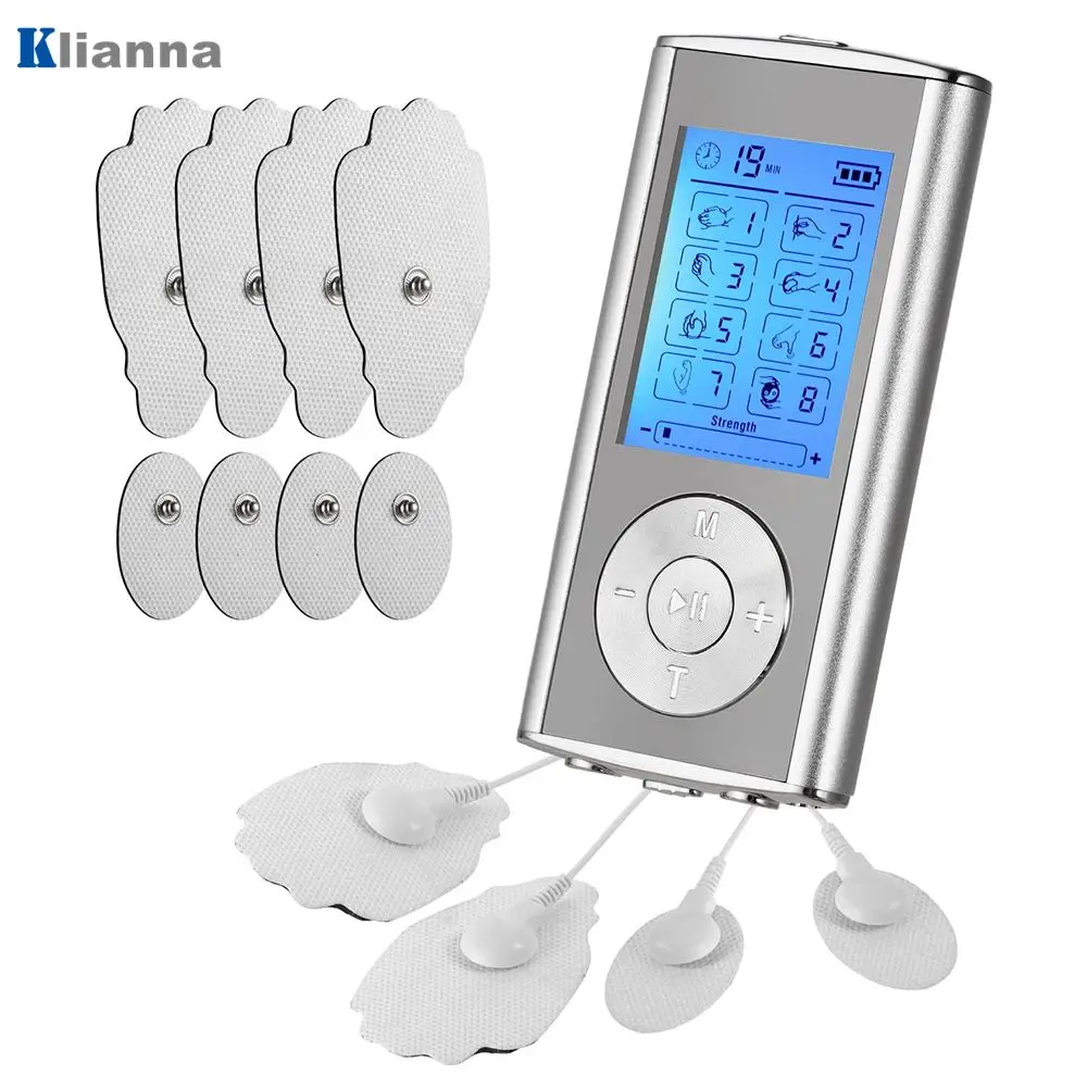 Электронная цифровая терапия стимулятор для мышц шеи и спины 4 электродных